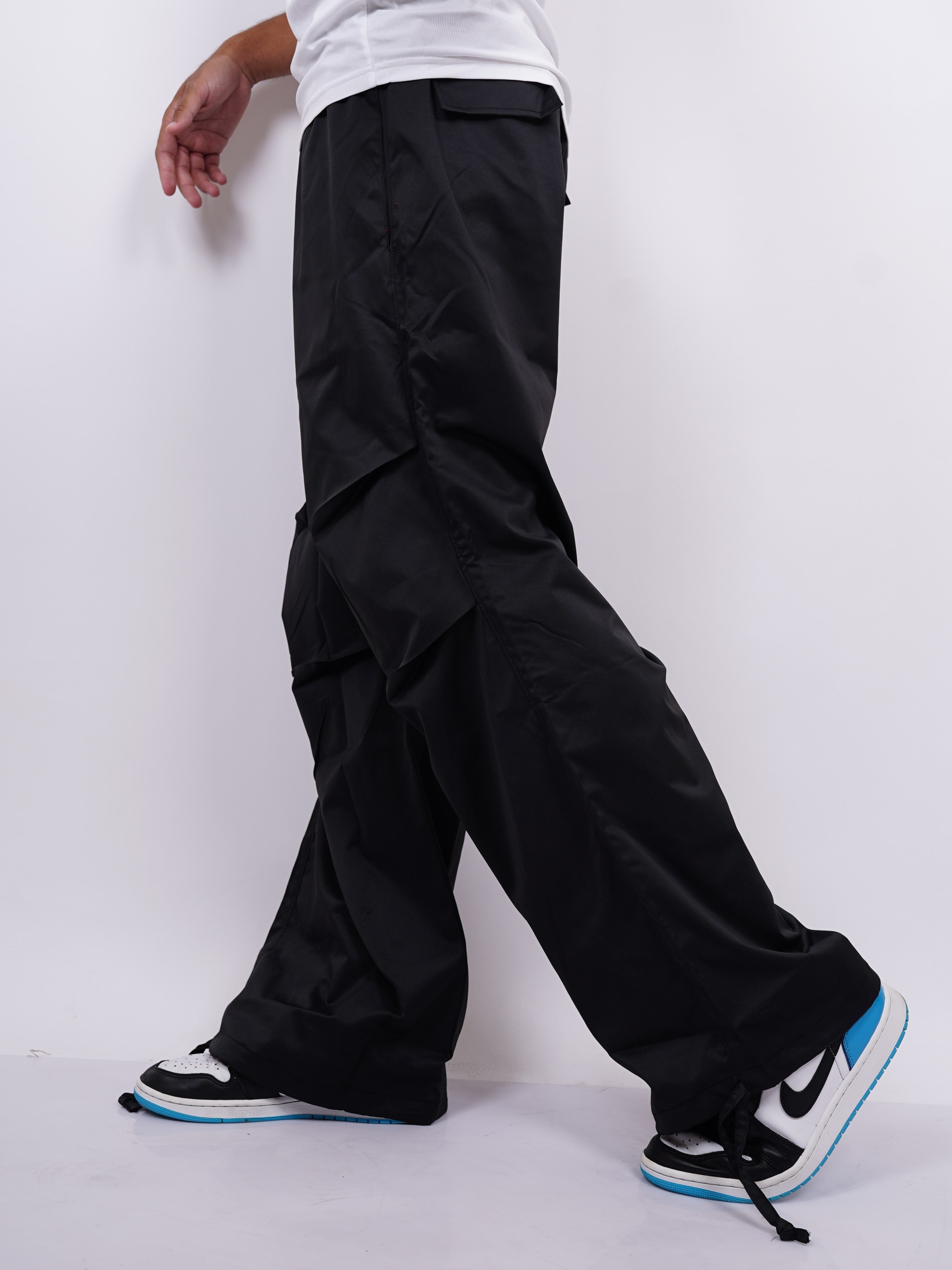 NWT $570 DANIEL PATRICK Los Angeles Cobalt Black Parachute Track Pants  Joggers S | eBay